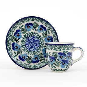 Filiżanka i spodek espresso B10 0,06l <br> 2273X Kobaltowe bratki
